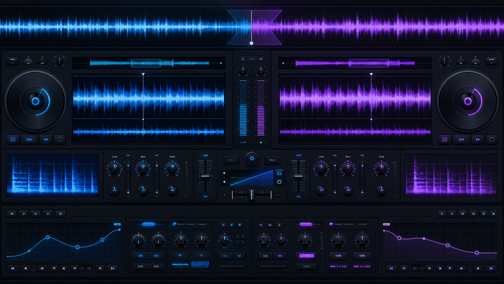 Track mixing automation panel
